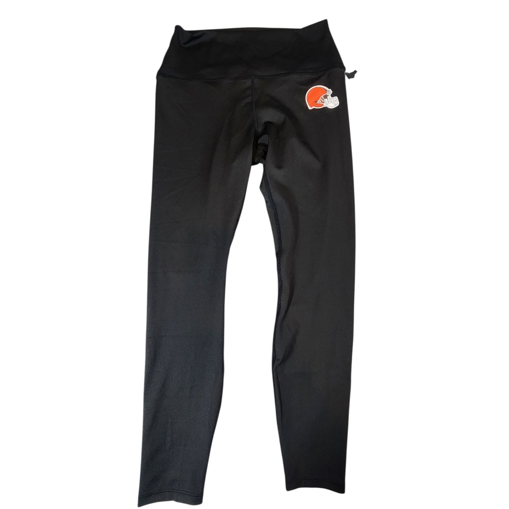 NFL Team Apparel Cleveland Browns Leggings Womens Medium Black High Waist NFL